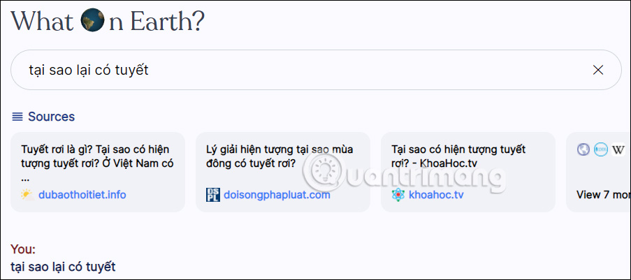 Thông tin cung cấp trên WhatonEarth