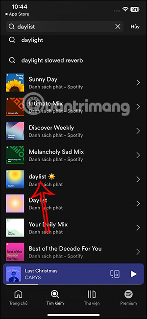 Danh sách phát Spotify Daylist