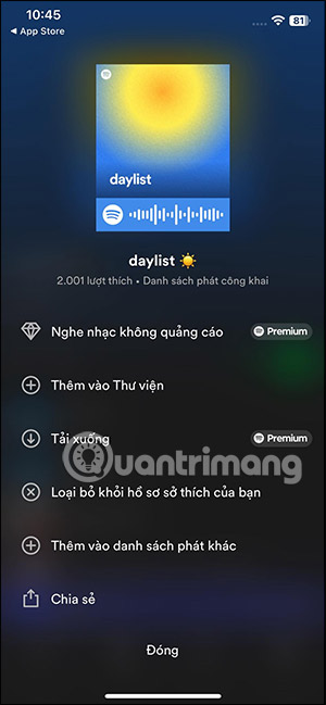 Thêm danh sách vào thư viện
