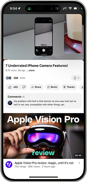 Tìm kiếm video YouTube xem trên FaceTime