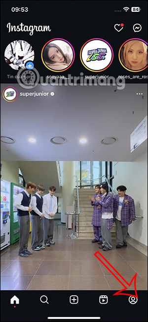 Truy cập Instagram cá nhân