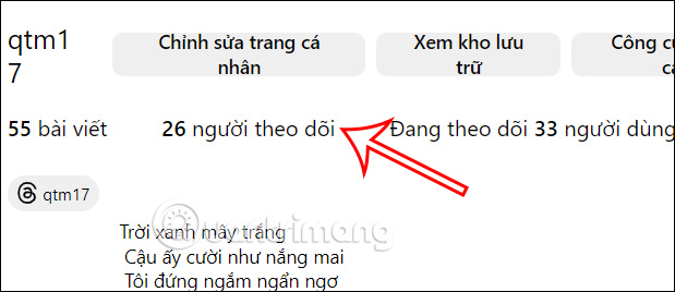 Người đang theo dõi Instagram máy tính