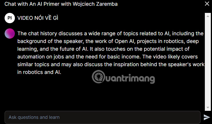Chat với AI Video Search Engine