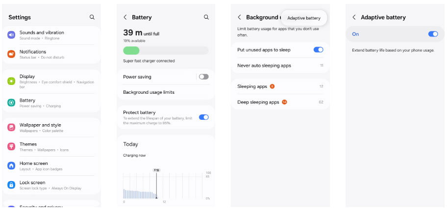 Turn on Adaptive Battery on Android