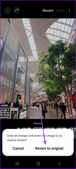 Quay về ảnh gốc trên Samsung