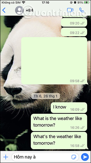 Tin nhắn WhatsApp