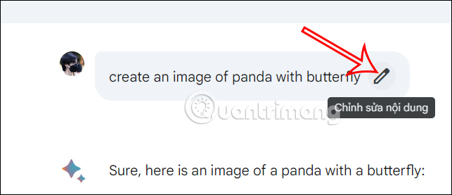 Chỉnh nội dung tạo ảnh trên Google Bard AI