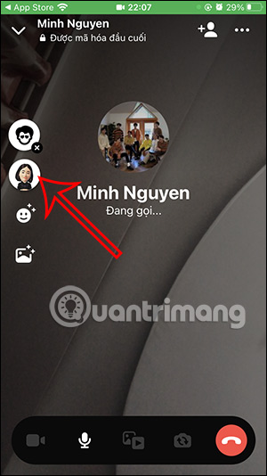 Dùng avatar gọi video Messenger