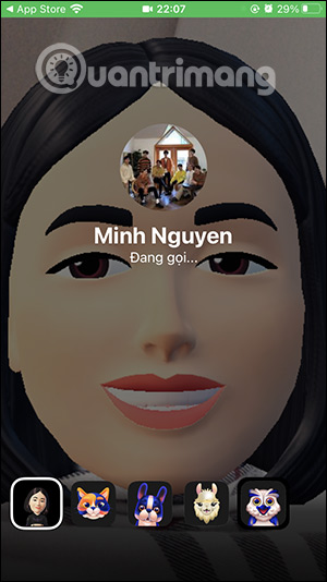 Tùy chọn avatar gọi video Messenger
