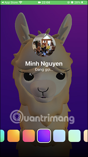 Chọn nàu nền gọi video Messenger