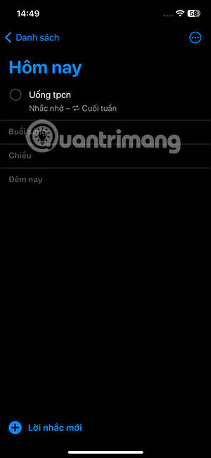 Lời nhắc định kỳ iPhone
