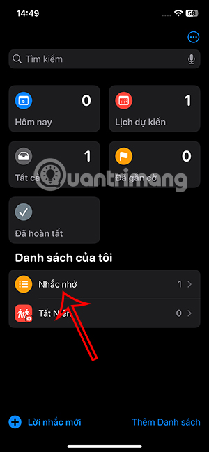Nhắc nhở trên iPhone