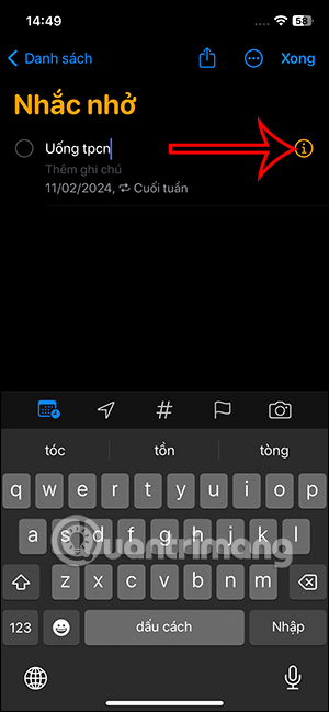 Chỉnh lời nhắc định kỳ iPhone