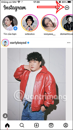 Nhắn tin trên Instagram
