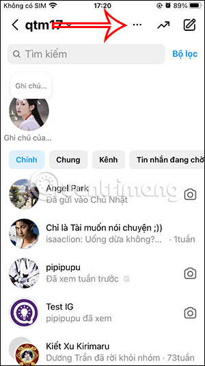 Tùy chỉnh tin nhắn Instagram