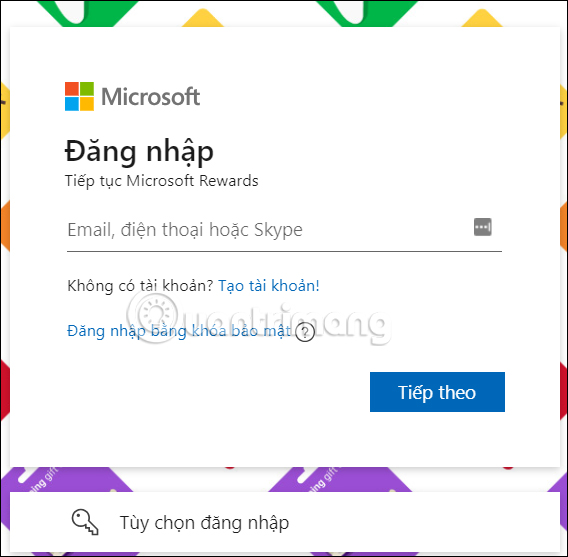 Đăng nhập tài khoản Microsoft