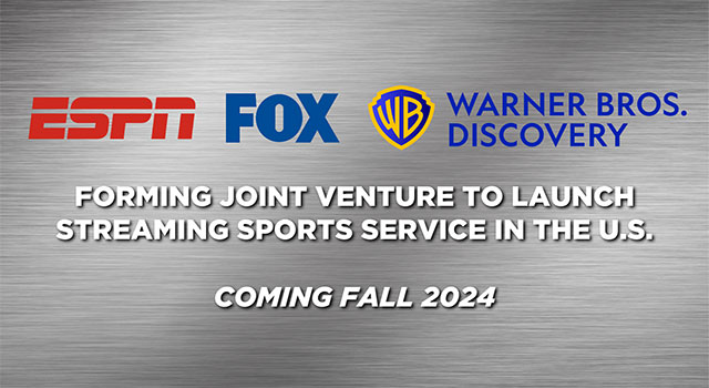 ESPN, Fox và Warner Bros cùng hợp tác ra mắt dịch vụ phát trực tuyến thể thao mới