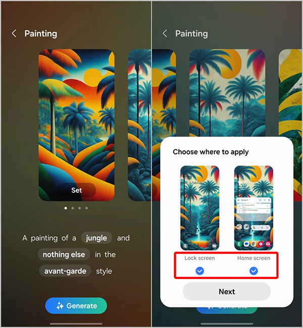Cài hình nền AI trên Samsung