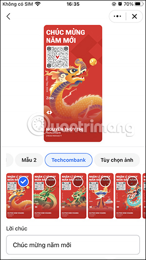 Ảnh QR Tết từ ngân hàng