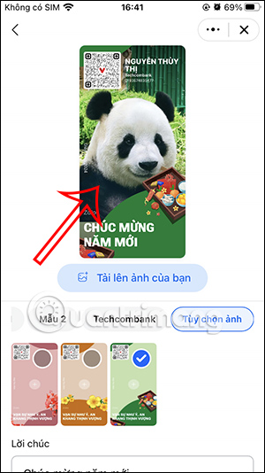 Căn chỉnh ảnh mã QR Tết 