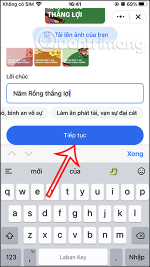 Lưu ảnh mã QR Tết Zalo