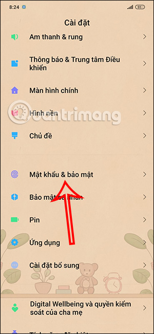 Mật khẩu và bảo mật Xiaomi 