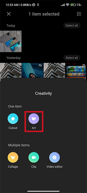 Bộ lọc nghệ thuật trên Xiaomi