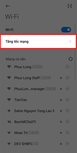 Tăng tốc độ mạng trên điện thoại Xiaomi