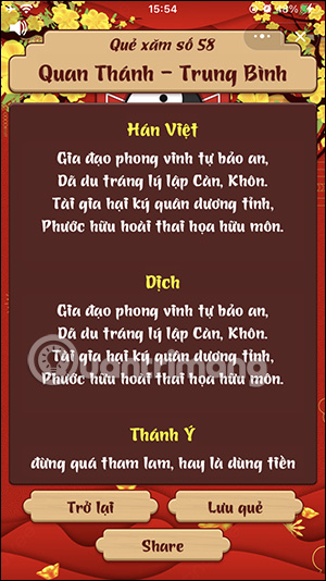 Diễn giải quẻ thẻ trên Zalo