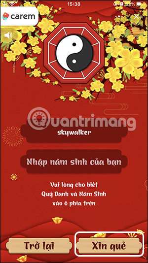 Nhập thông tin cá nhân
