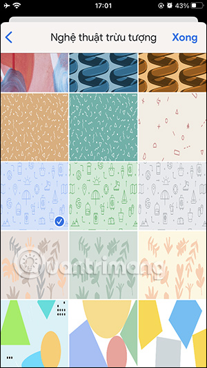 Theme tiện ích Google trên iPhone