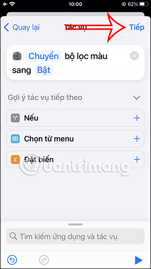Lưu tác vụ thực hiện