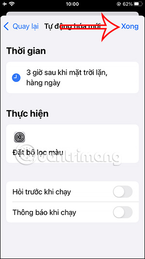 Lưu tác vụ bật màn hình xám iPhone