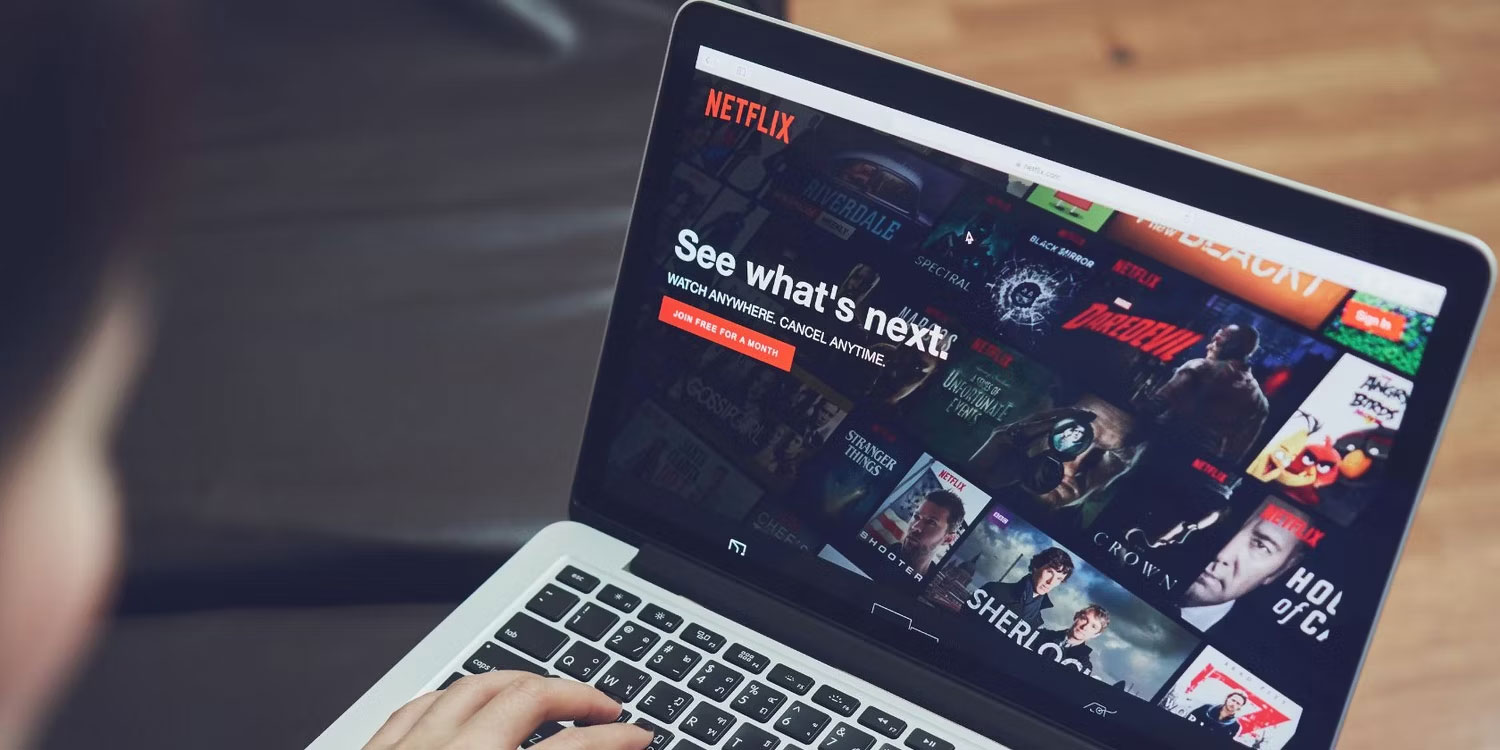 Trang web Netflix trên máy tính xách tay