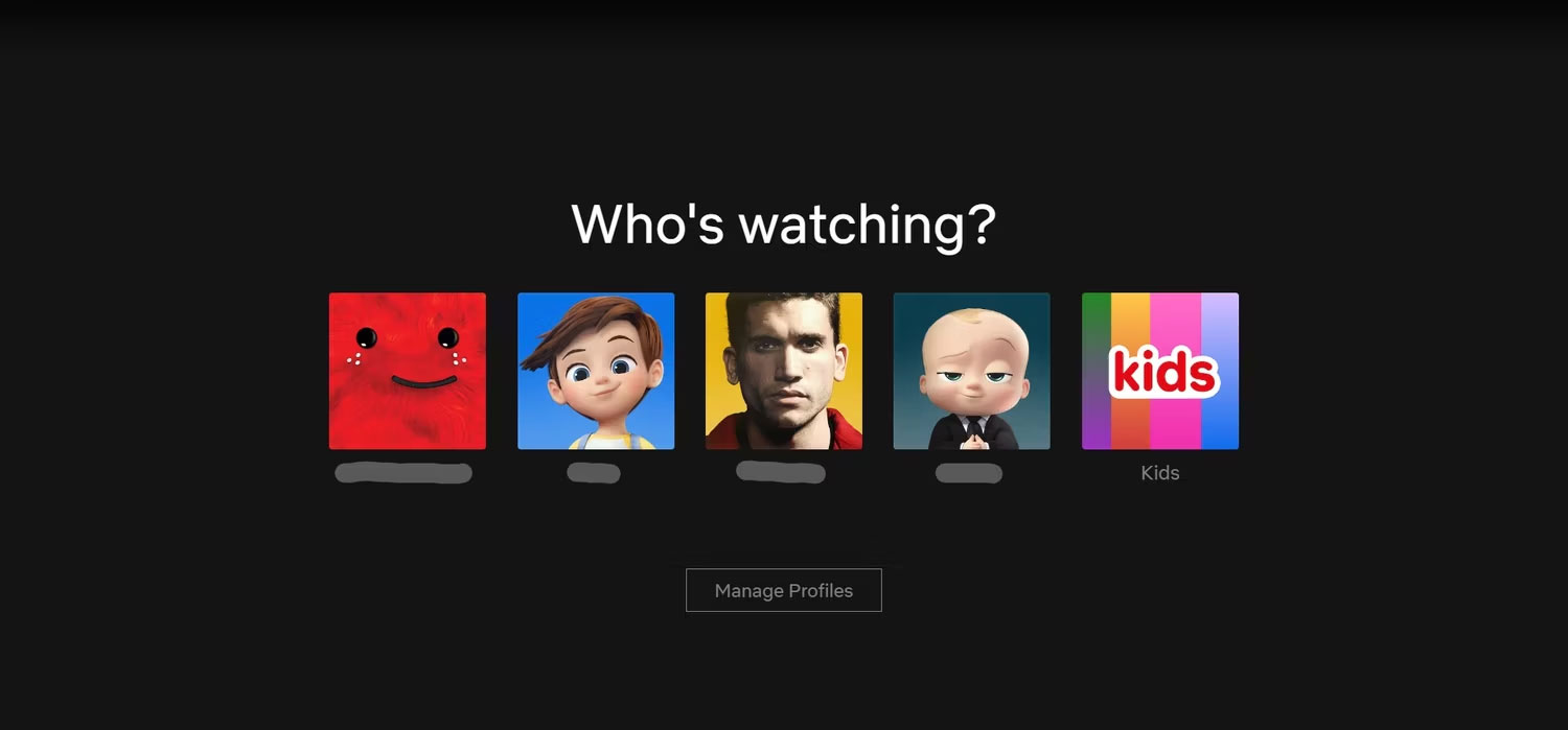 Màn hình Who's watching trên Netflix