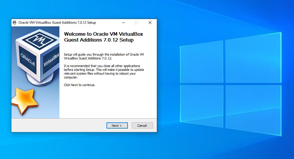 Thiết lập VirtualBox Guest Additions