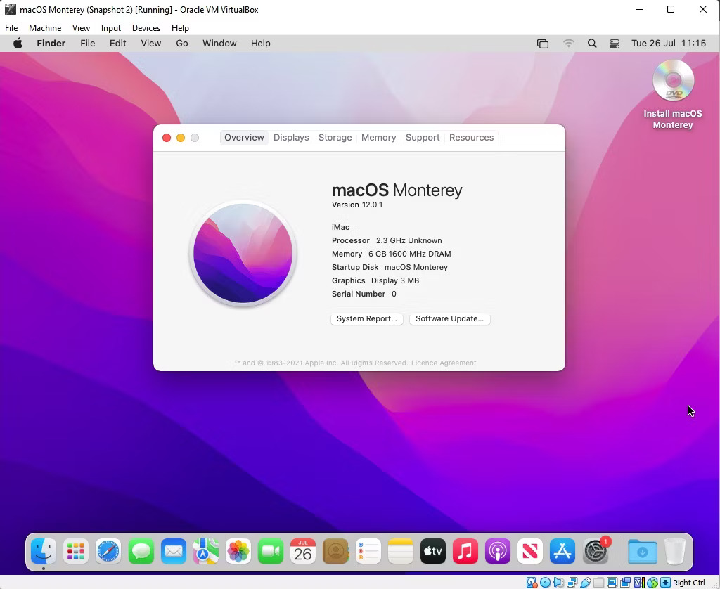 Máy ảo macOS Monterey