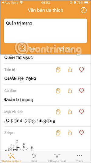 Chọn tin nhắn nghệ thuật WhatsApp