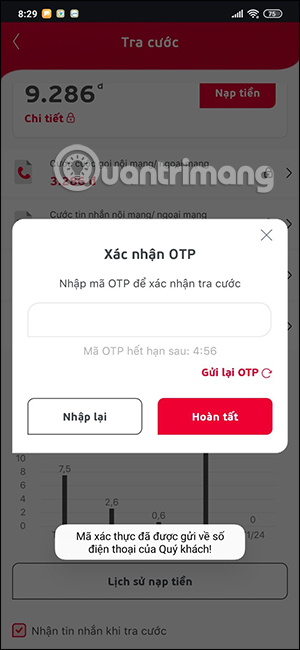 Nhập mã OTP