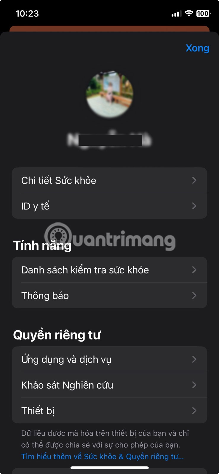 Chọn ID y tế > Chỉnh sửa