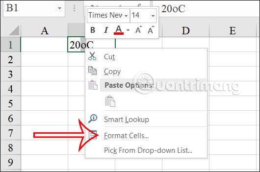 Định dạng nội dung trên Excel 