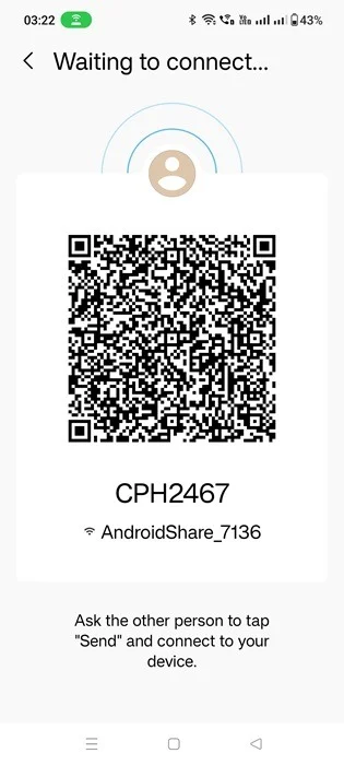 Ứng dụng ShareMe sử dụng chức năng quét mã QR để chuyển ứng dụng từ thiết bị Android này sang thiết bị Android khác.