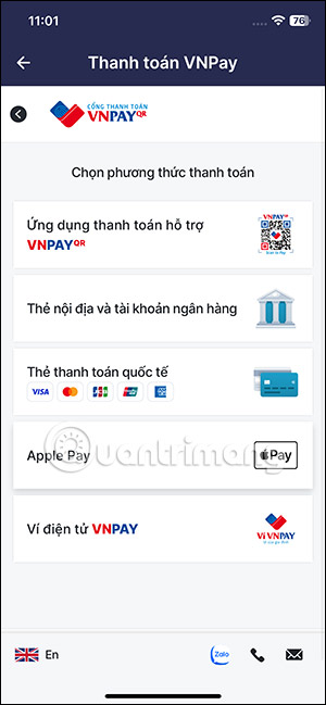 Chọn cách thanh toán vé xem phim rạp Quốc gia
