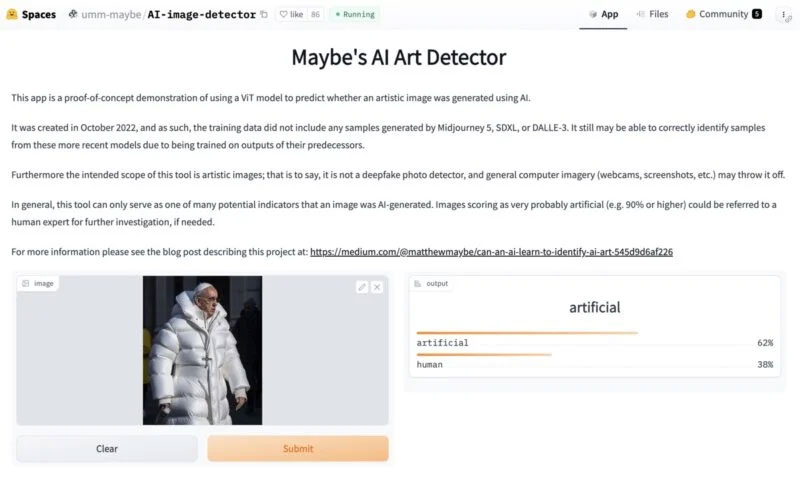 Ai Art Detector của Maybe