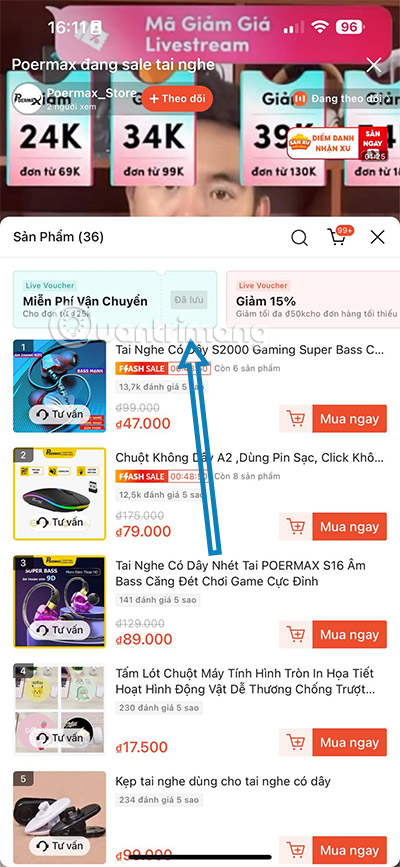 săn mã giảm giá shopee live