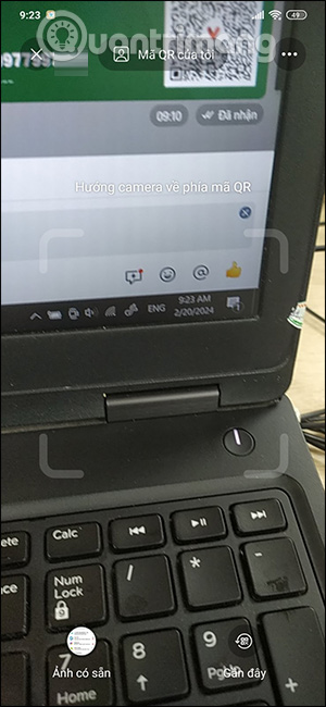 Zalo quét mã QR
