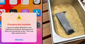 Apple cảnh báo người dùng không nên bỏ iPhone bị ướt vào thùng gạo