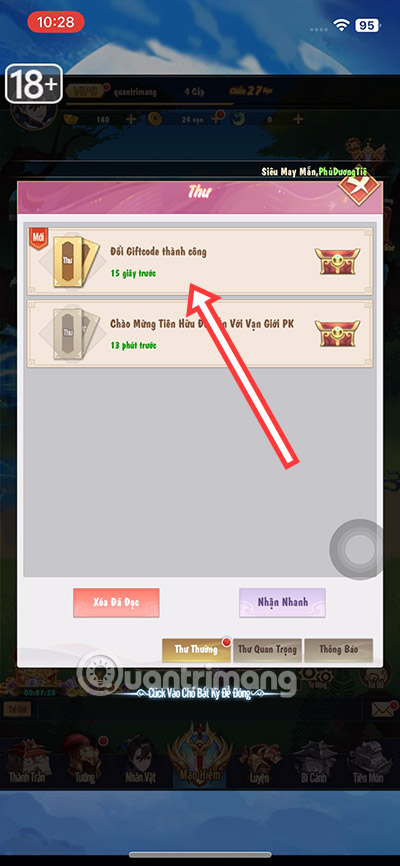 nhap code van gioi pk moi nhat