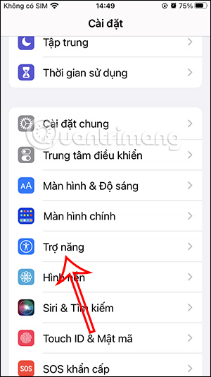 Chỉnh trợ năng trong iPhone 