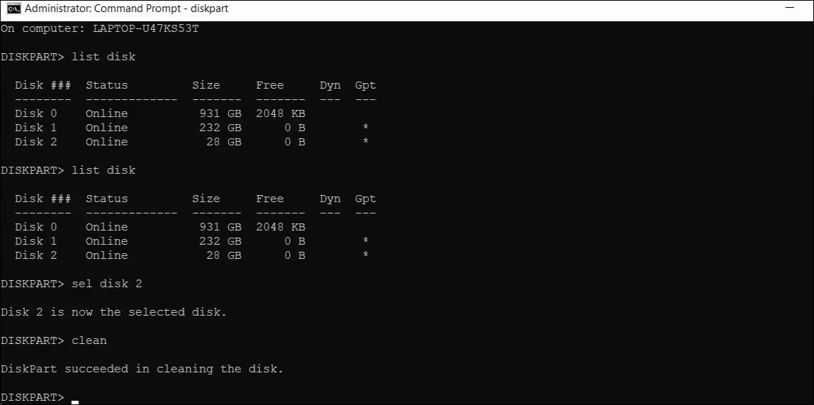 Dọn dẹp SSD bằng Command Prompt